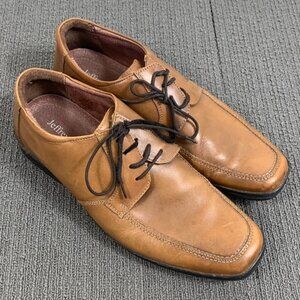 Jeffrey Tyler Derby Shoes Mens Size 9.5 Brown Leather Square Toe Oxfords Mason